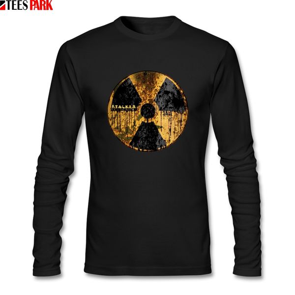 

stalker radiation symbol t shirts men normal 100% cotton long sleeve t-shirts men clothes printed tshirts for male