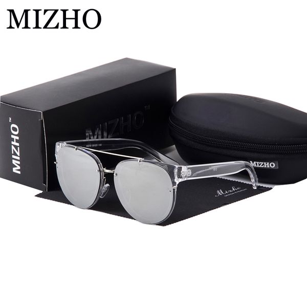 

mizho minus reflection effects lens sunglasses women steampunk designer small face 2020 sun glasses men round mirror, White;black