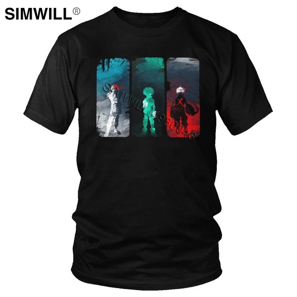 

men's my hero academia tees fashion todoroki s tshirt short sleeved 100% cotton japanese mange t-shirt merchandise gift