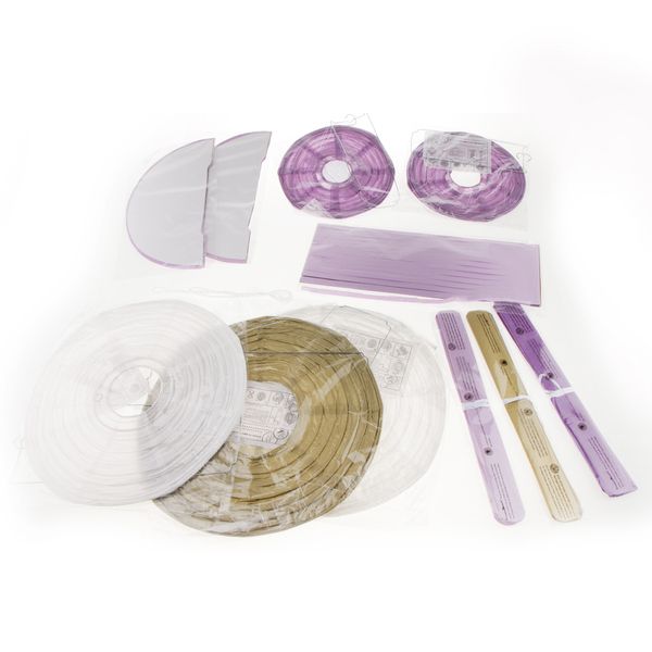 

paper honeycomb tissue flowers lanterns tassel garland wedding party decor