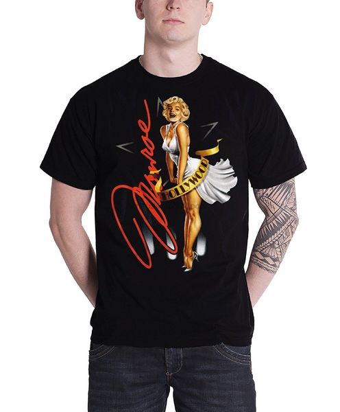 

marylin monroe t shirt marylin in hollywood mens black