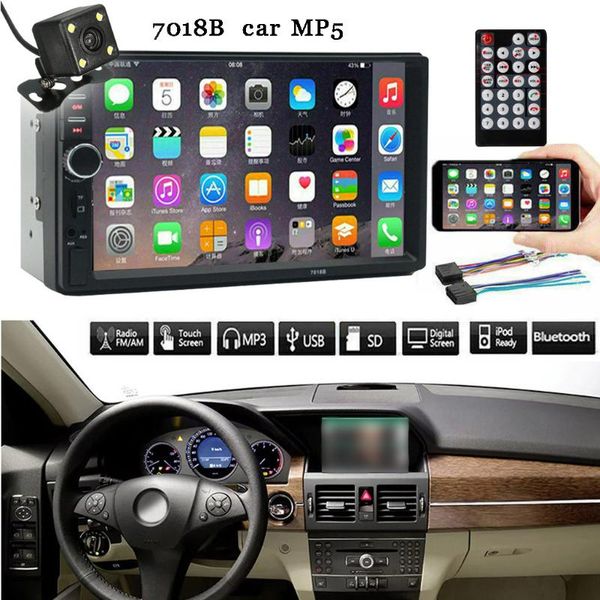 

7 inch double 2 din screen car mp5 player bluetooth stereo fm radio+camera