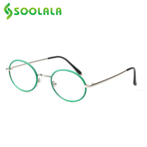 

soolala oval round reading glasses women men alloy denim eyeglasses frame presbyopic glasses leesbril mannen +0.5 to 4.5 5.0, White;black