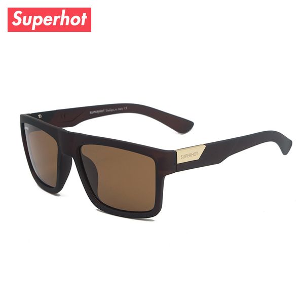

supereyewear - men's polarized sunglasses fashion summer sun glasses male casual shades brown frame uv400 sp7983, White;black
