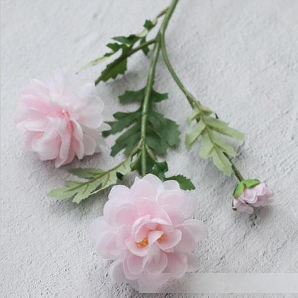 

artifical snow lotus silk flowers 3 heads small bouquet flores wedding party festive home party decorative flowers supplies wholesale 0037fl