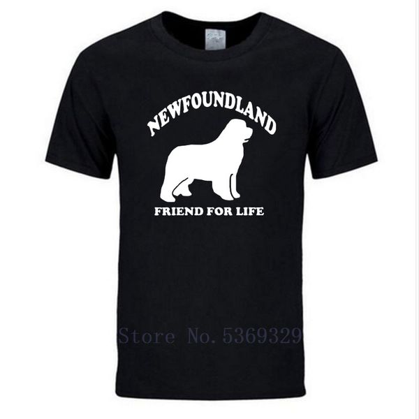 

2019 fashion summer brand newfoundland dog dog lovers present t shirt men clothing funny cotton tshirts short sleeve