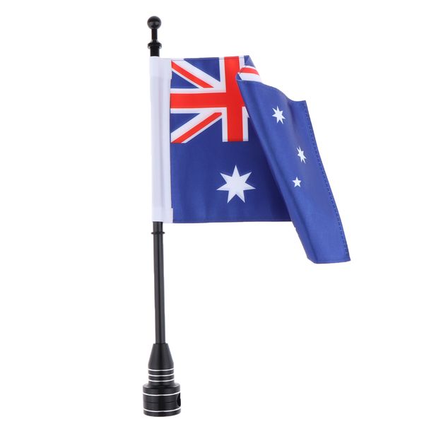 

motorcycle uk flag pole mount custom rack luggage flag for harley