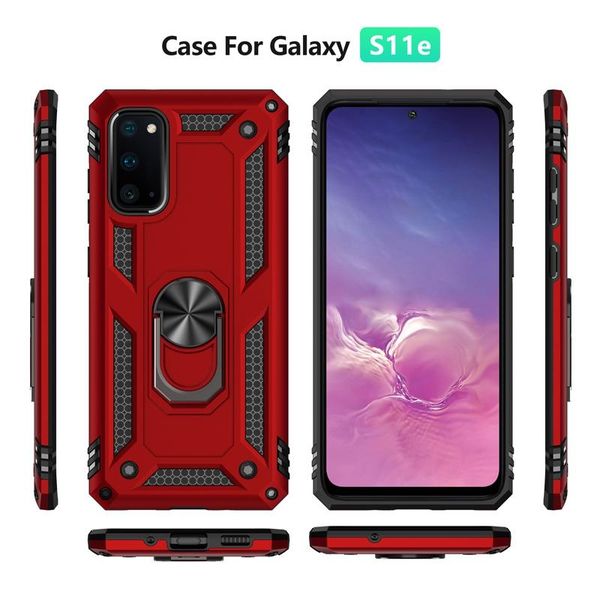 

military grade armor phone cover phone case with ring magnetic car mount kickstand for samsung s20