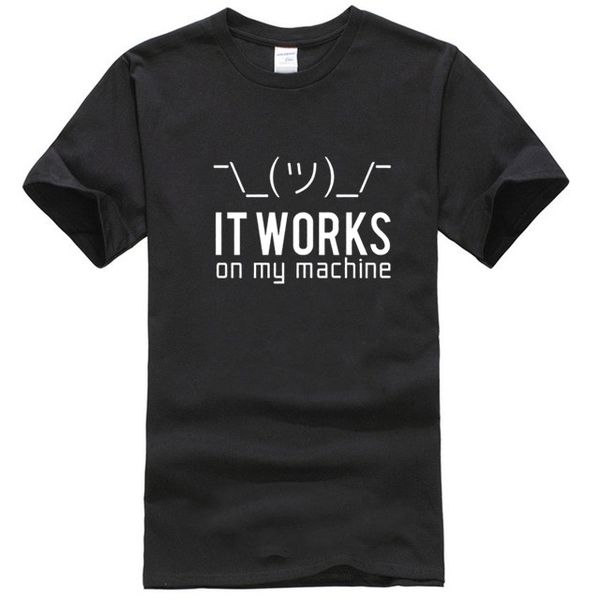 

summer men t shirts funny geek it works on my machine t-shirt tshirt men cotton short sleeve computer programmer tees oz-148