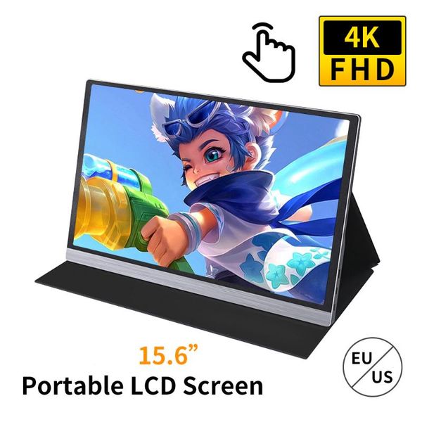 

monitors portable 15.6inch 4k lcd screen 47% nstc 16.7 million colors gaming monitor display ips panel fast response touchscreen