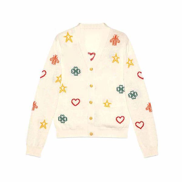 

man designers clothes 2020 star v-neck bee knit cardigan men women fashion hihgstreet casual outwear sweater jacket hflsmy069, Black