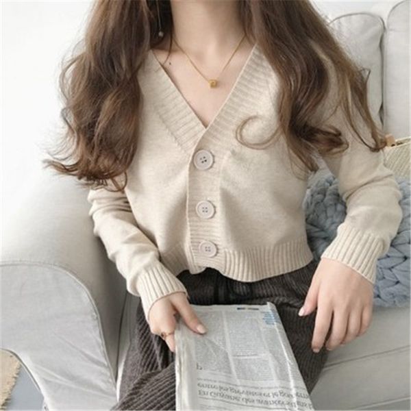 

2020 women sleeve knit cardigan cropped knit sweater vintage cardigan pz2184, White