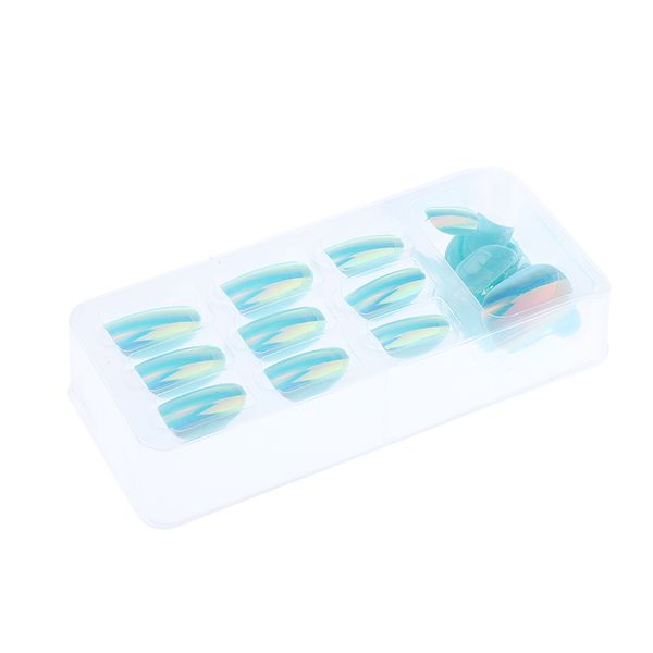 

24pcs false nail art tips shimmer blingbling ombre nails decoration tools