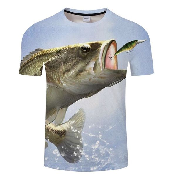 

modal fun fish print digital fishing asian 3d print shirts aesthetic plus size kawaii men clothing