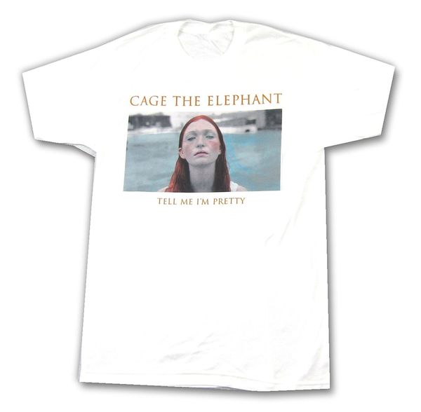 

cage the elephant tell me i'm pretty white t shirt new cte merch breathable tee shirt