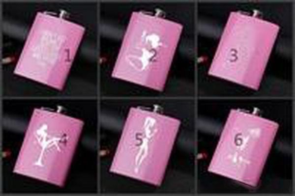 

stainless steel women wine pot plum red metal 8oz hip flask modern fashion outdoor bottle lady just drink pattern customization 13dy b2