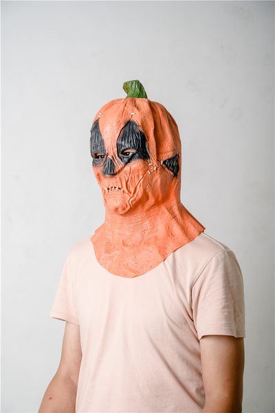 

new halloween pumpkin masks cosplay full face mask designers terror scary mask cover women men latex festival supplies toys ly9273
