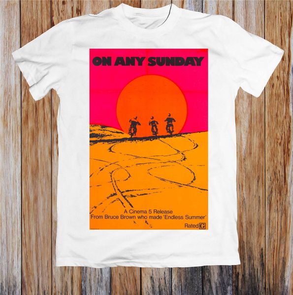 

on any sunday 1970s retro movie poster t shirt basic models tee shirt
