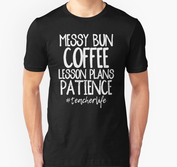 

men short sleeve tshirt messy bun coffee lesson plans t shirt women t-shirt