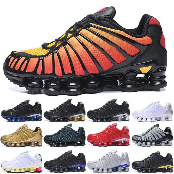 

new arrival tl running shoes black gold clay orange triple silver sunrise university red white mens trainers sports sneakers 40-46