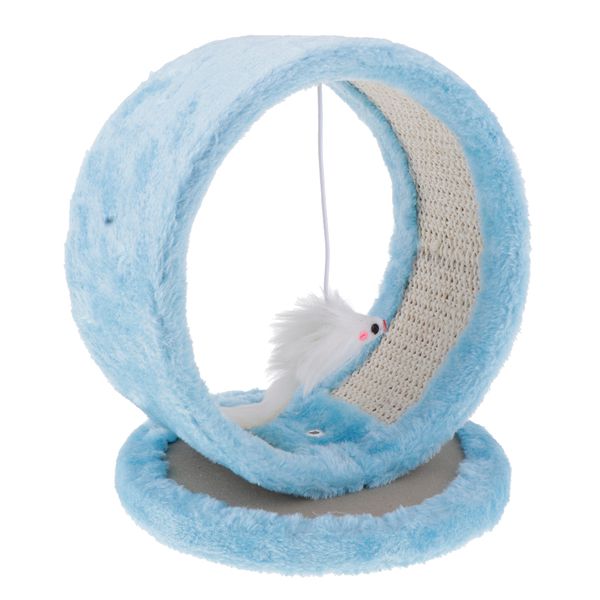 

cat scratching post with hanging toy play toy activity center funiture house