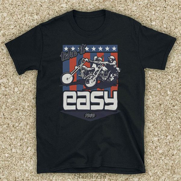 

drop shipping summer men t shirt easy rider take it easy biker movie classic dennis hopper unofficial mens t-shirt cotton tshirt