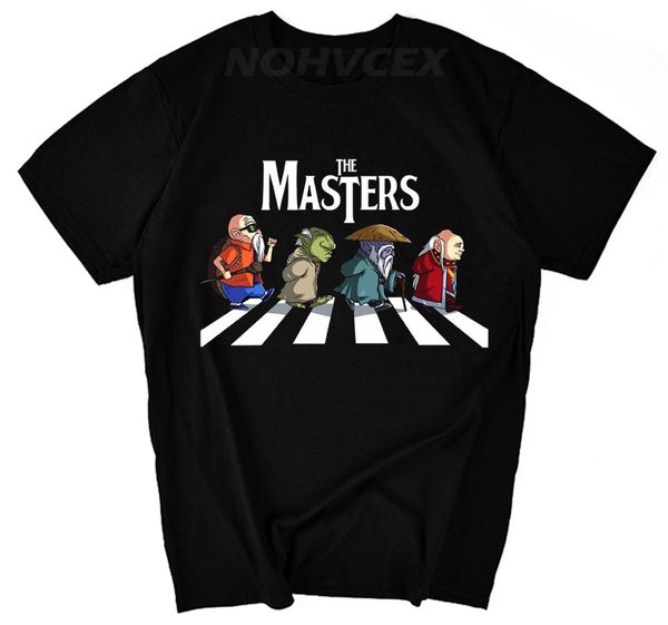 

master roshi, yoda, old master dohko and dungeon master parody men's t-shirt