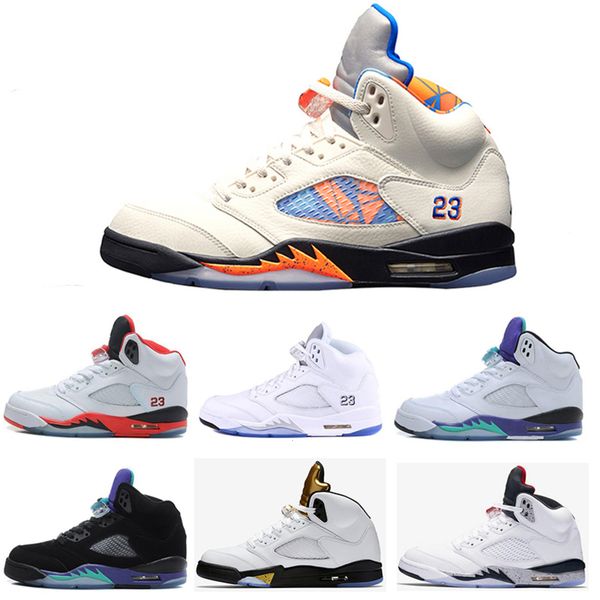 

new mens basketball shoes 5 black cement bred nrg flight space jam silver oreo grapes men sport shoes sneaker scarpe