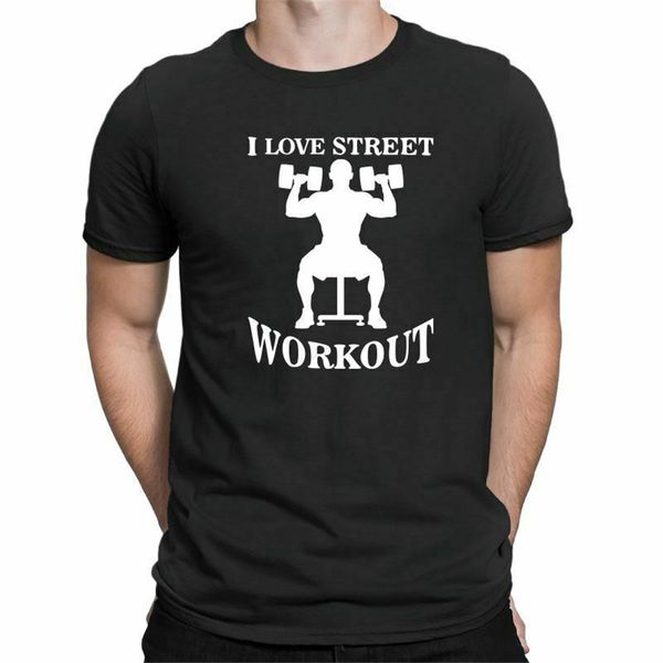 

i love street workout mens t-shirt loose size tee shirt