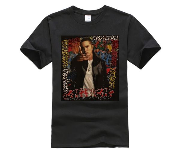 

printed t-shirt crew neck short sleeve casual t-shirt vintage eminem jay z recovery tour very rare rap tee fashion