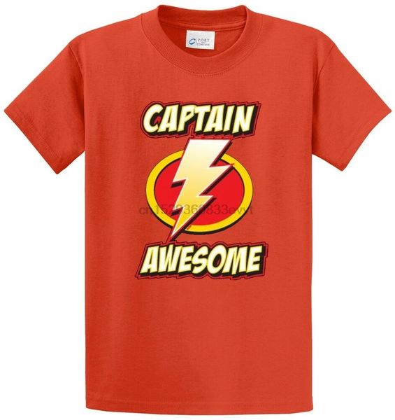 

captain awesome printed tee shirt in regular and big and tall sizes