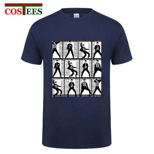 

vintage summer movie style elvis tshirt hip hop elvis presley poses t shirt king of rock men women t-shirt punk cosplay tee