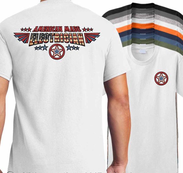 

men t shirt 2019 summer fashion o neck hip hop short sleeve t-shirt american made electrician t shirt electrician tee shirt