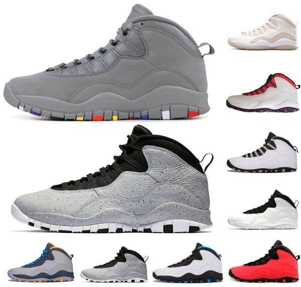 

new cement 10 westbrook 10s shoes white black cool grey bobcats chicago steel grey men basketball shoes 10 sneakers size eur 41-47