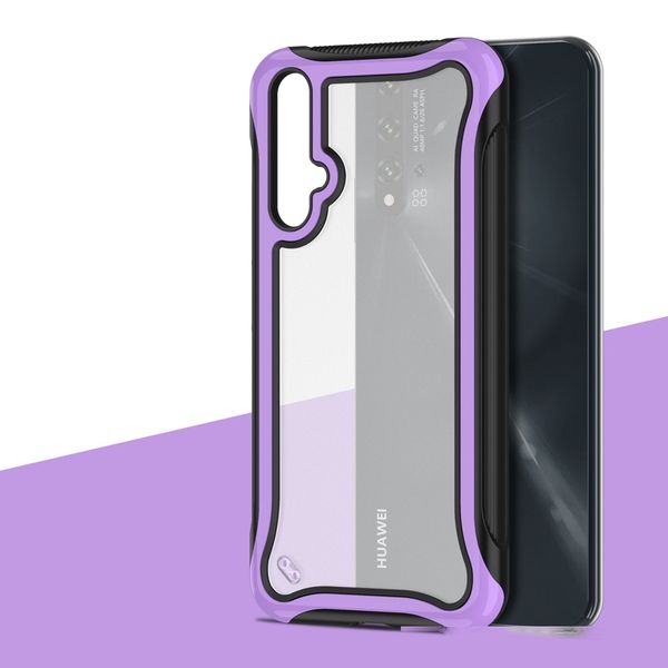 

hybrid hard pc soft bumper frame cover for huawei nova 5t clear transparent back shockproof protective case