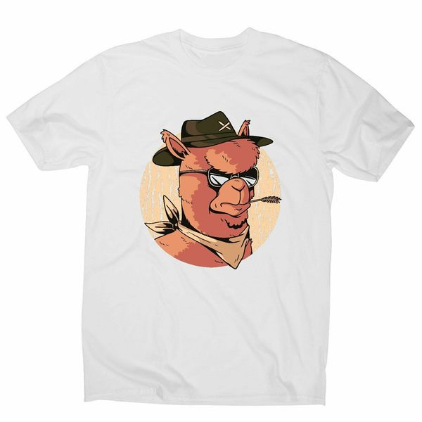 

ковбой альпака - мужская смешные иллюстрации футболка дышащего tee shirt