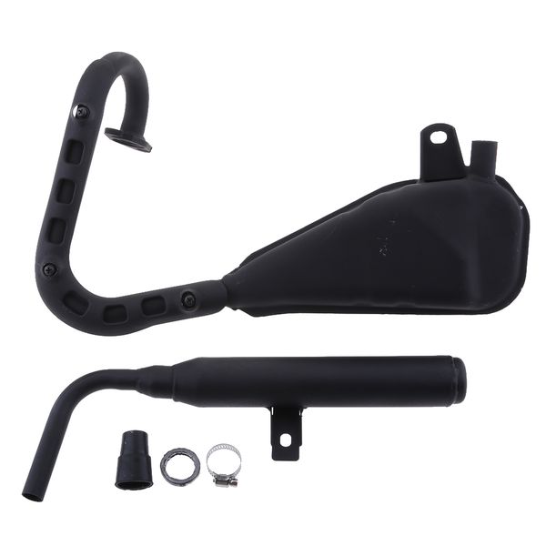 

black exhaust pipe + muffler silencer for yamaha pw50 peewee50