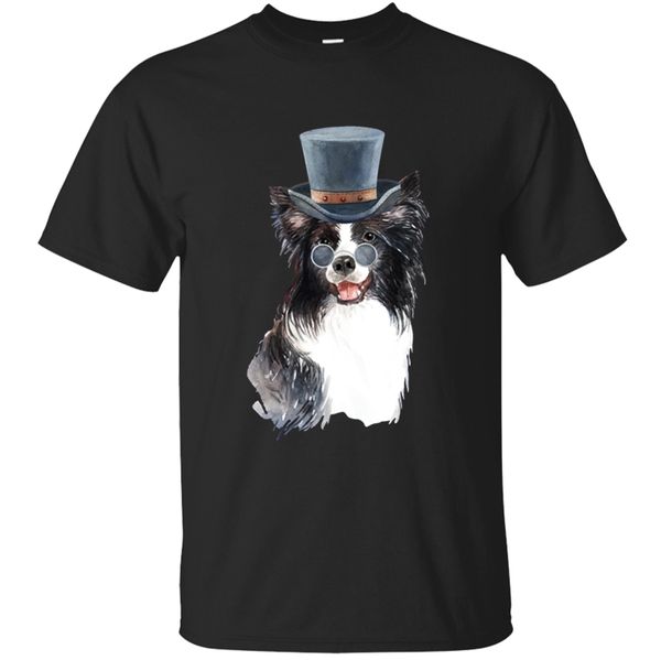 

личность лучше колли с очками и цилиндром tshirt унисекса формальных мужской майки harajuku комиксы hiphop