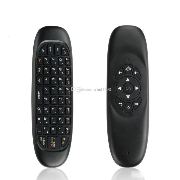 

selling fly air mouse c120 with mic mini wireless qwerty keyboard remote control game controller for android tv box