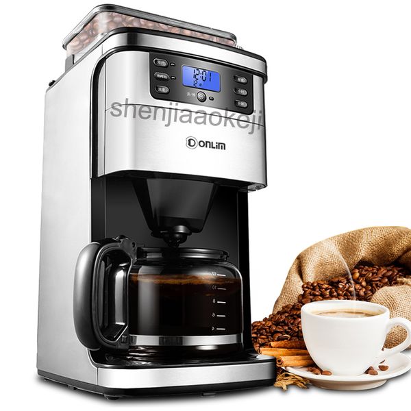 

Commercial automatic coffee machine KF800 household grinding bean Cafe American machine drip coffee maker 900W i