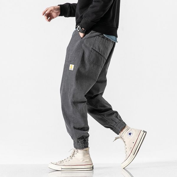 

forn3 2020 spring loose feet ankle-length pants men's base simple overalls overallstrousers overallslabeling men's overalls fashio, Blue