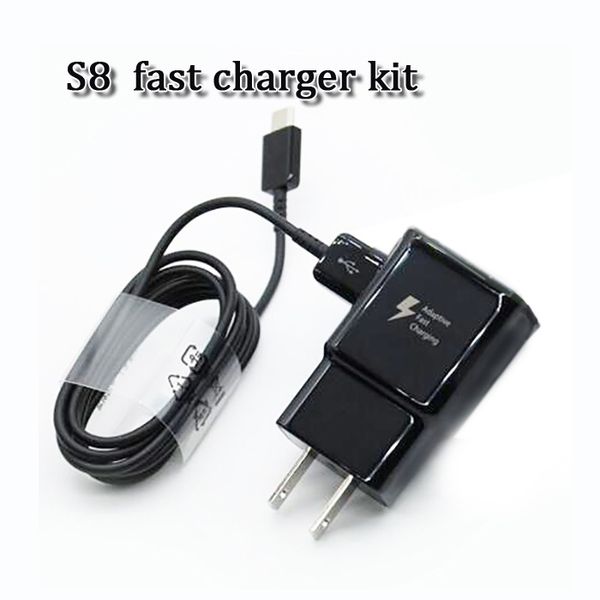 

for s8 9v 5v 2a travel usb wall plug wall charger fast charger full 2a home adapter with s8 type c black cable for s10 s10 lg phone