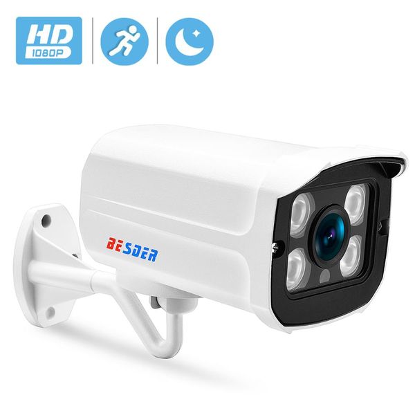 

wide angle 2.8mm outdoor ip camera poe 1080p 960p 720p metal case onvif security waterproof ip camera cctv 4pcs array led
