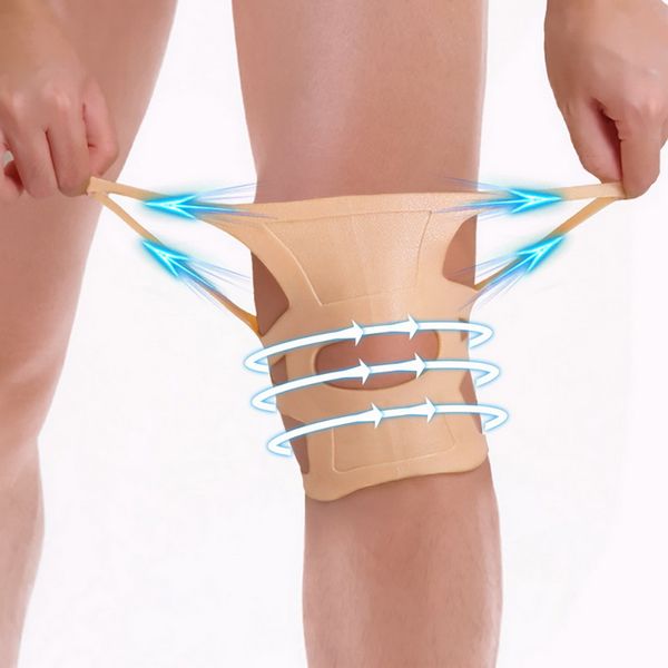 

2020 коленного бандажа колено поддержки brace с compression undersleeve силикон поддержка protector баскетбольного бадминтона профессионала, Black;gray