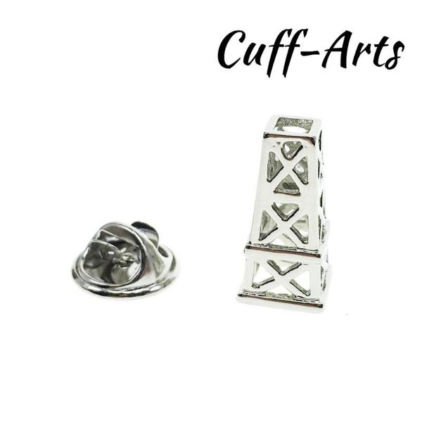 

cuffarts lapel pin oil drilling platform lapel pin pride men accessories brooch hijab pins enamel broche p10077, Gray
