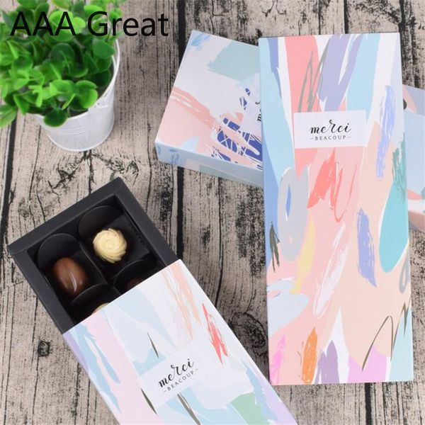 

50pcs/lot rectangular drawer box gift box customized card paper pull out christmas chocolate wedding party decorations gifts