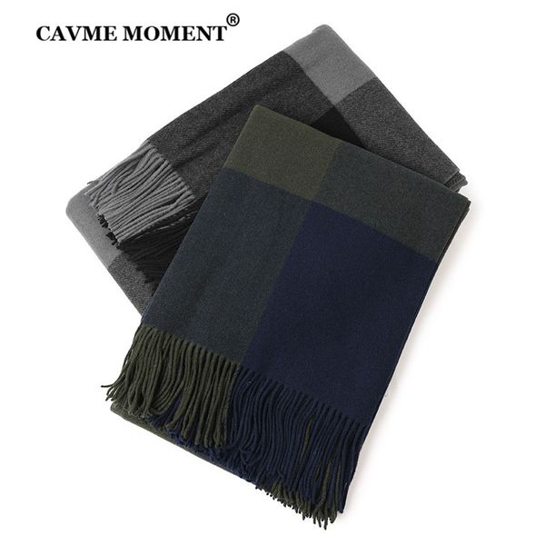 

scarves cavme plaid blanket largue scarf for sofa office pure wool shawls big size 1100g, Blue;gray