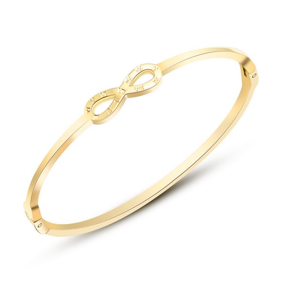 

hollow out titanium stainless steel fashion jewelry adjustable open bracelet for women lovers adjust size bracelets & bangles, Black