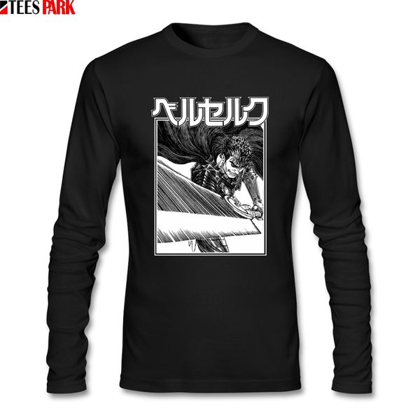 

berserk man t-shirt men latest 100% cotton camisetas clothing printed long sleeve t shirt for adult