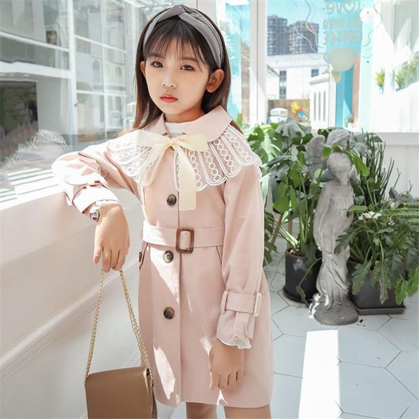 

fashion baby girls trench cotton long kids windbreak jacket spring autumn winter warm child dust coat baby outwear clothes, Blue;gray